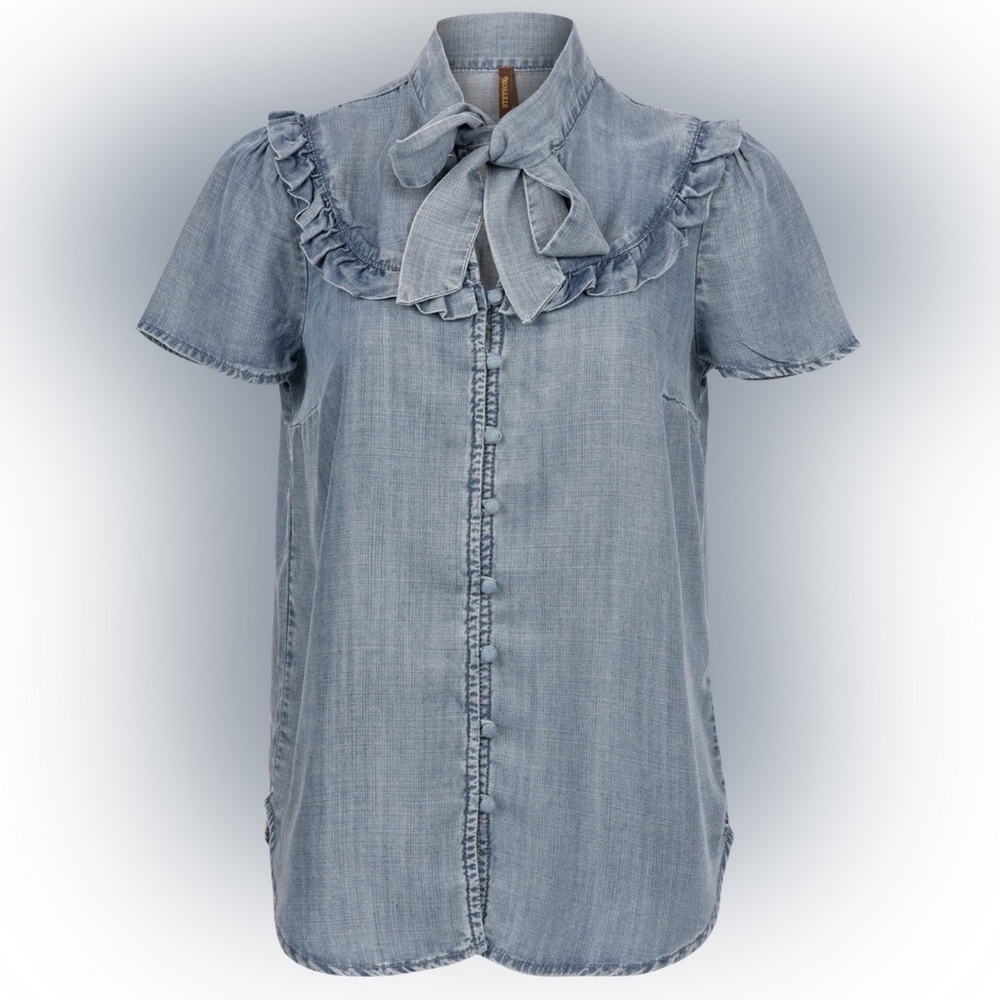 Stetson Blouse with Ruffle and Bow size Small